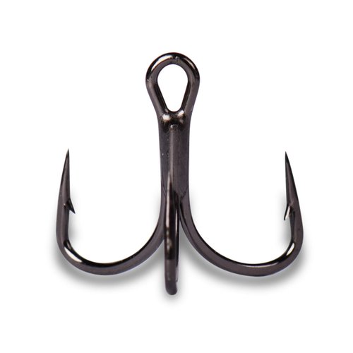 Mustad UltraPoint KVD Elite Series Triple Grip Treble Hook with 1 Extra Strong/2 Extra Short Hooks (Pack of 6), Black Nickel, 6