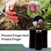 Povihome Black Finger Protectors, Finger Cots, Moisturizing Thumb and Finger Covers - New Thick Version - Elastic Cracked Finger Sleeves to Protect Cracked, Peel Finger and Other Finger Pain