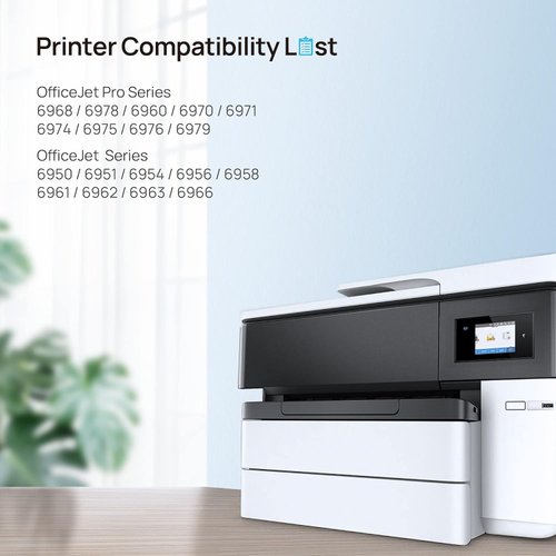 HALLOLUX 902XL Ink Cartridges Replacement for HP 902 Ink Cartridges, 902XL Ink Cartridges Combo Pack Replacement for HP Ink 902 Compatible with OfficeJet Pro 6978 6960 6968 6958 6950 6970, 4 Pack