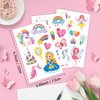 Unicorn Princess Temporary Tattoo for Kids, 270+ Pcs Rainbow Crown Fake Tattoos for Girls’ Party Supplies Kids' Birthday Favor, 36 Sheets Waterproof Tattoo Stickers for 5 6 7 8 9 Years Old Girls