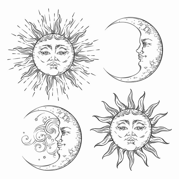 Dopetattoo Stars 6 Sheets Temporary Tattoos for Women Adults Boho Flash Design Art Sun Moon Antique Style Temporary tattoo for Men for Woman Neck Arm