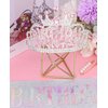 Wecoe Birthday Crown and Sash Women Girls Birthday Princess Crown Silver Rhinestone Tiaras and Crowns Happy Birthday Party Favors Supplies 16th 18th 21st 25th Birthday Decorations Gifts for Her