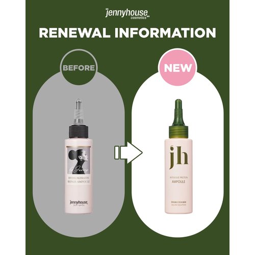 JENNYHOUSE Intensive Protein Ampoule - Deep Conditioning Treatment for Damaged Hair - Protein Hair Serum with Keratin & Wheat Extracts for Repair of Damaged Hair - Sandalwood & Rose Scent, 3.38 fl.oz.