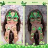 10 Sheets St. Patrick's Day Temporary Luminous Tattoos, 180 Pcs Clover Shamrock Tattoos Stickers Irish Parade Day Face Body Decorations Party Favors Supplies for Kids Boys Girls