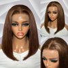 Wiggins Brown Bob Wig Human Hair Chocolate Brown Lace Front Wigs Human Hair 13×4 Bob Wig Human Hair For Black Women #4 Dark Chocolate Brown Wig Pre Plucked Hairline With Baby Hair 12 Inch