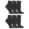 Dr. Scholl's Women's Diabetes and Circulatory Ankle Socks Value Pack 6 Pair - Black - Women's Shoe Size: 4-10