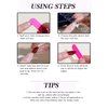 Bellelfin Short Press on Nails Square Pink Chrome Powder Design Fake Nails UV Gel Cover False Nails Reusable Acrylic Glue on Nails 24Pcs Stick on Nails for Women Girls Fingernails Decor