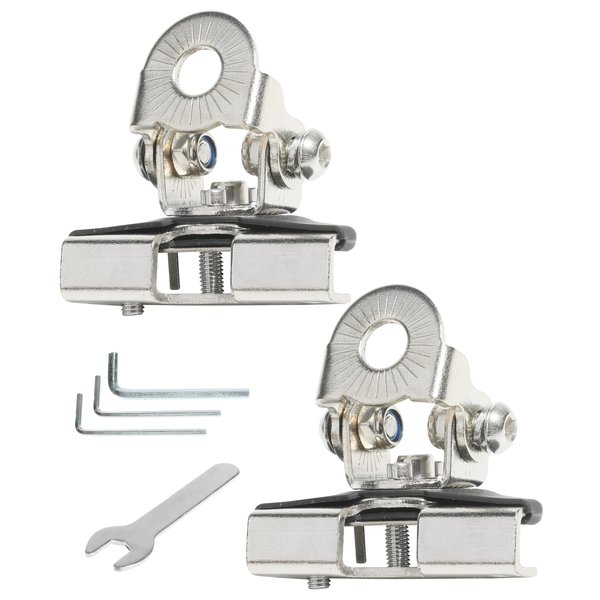 RACOONA Led Light Bar Mounting Brackets,Car Accessories Hood Mount Light Brackets,Universal Adjustable Pillar Hood Bracket Kit,Led Work Light Holder Bracket Clamp Holder for Off Road Jeep Truck SUV