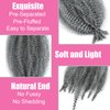 Afro Twist Hair 28 Inch 3 Packs, Springy Afro Twist Hair Pre Fluffed Spring Twist Hair Pre Stretched Wrapping Hair for Soft Locs Hair Extensions (Grey#)