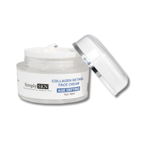 Age Defying Collagen Retinol Cream for Wrinkles and Fine Lines - Skin Tightening Cream for Face and Neck - Anti Aging Day and Night Facial Cream for Women and Men - 1.0 oz