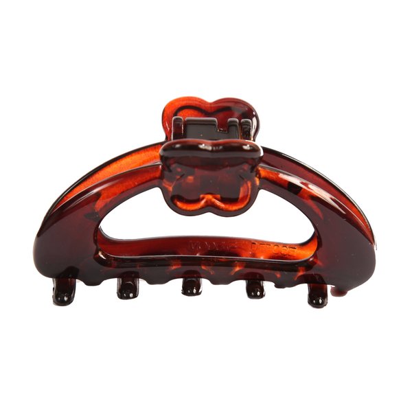 Caravan French Small Open Hair Claw with Butterfly In Tortoisese Shell.65 Ounce