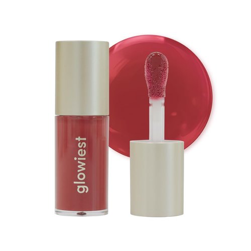 glowiest Dream Glow Tinted Lip Oil #004 ROSEWOOD ; 3-in-1 Formula: Lip Gloss with a high shine finish, Non-sticky Long Lasting | Korean Plumped Tinted Lip Oil - 0.19 fl. oz. 5.7 ml