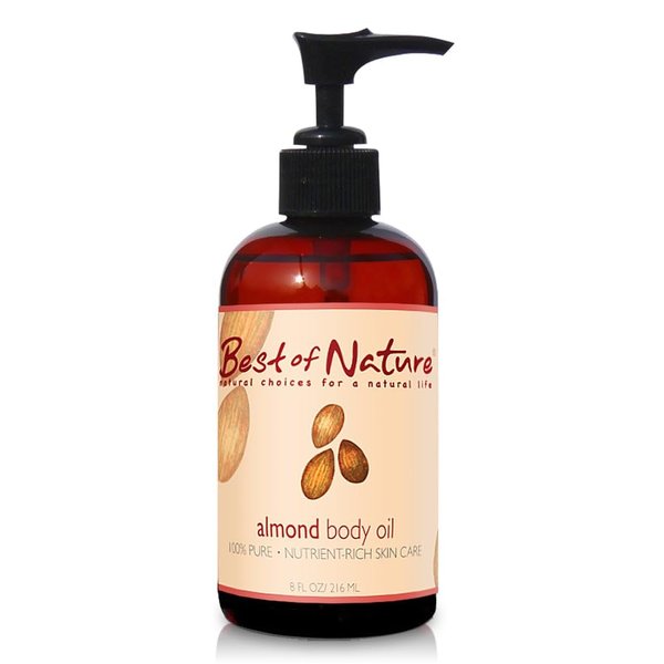 Best of Nature 100% Pure Almond Massage & Body Oil (8 oz)