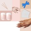 LIARTY 240 Pcs Press On Nails Short, French Tip False Nails Manicure, 12 Size Acrylic Full Cover Artificial Fake Nails with Simple Case, Natural, Pink