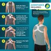 BraceAbility Clavicle Support Brace - Figure 8 Upper Back Brace Posture Corrector for Women and Men, Shoulder Straightener, Kyphosis Relief, Sling for Injuries and Fractures (Medium)