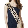 Birthday Girl Sash & Rhinestone Tiara Kit - Gold Glitter Birthday Gifts Birthday Sash for Women Birthday Party Supplies