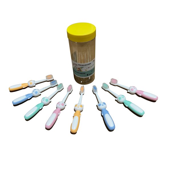 PROBUSINES-Kids Toothbrushes 8 Pack,Soft Bristle Toothbrushes for Kids 3-12 Years Old, Cute Multicolor Boys Girls Toothbrushes,Clean Kids Teeth Bristles Not Easy to Shed