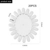 20Pcs False Nail Swatches Wheels Nail Wheel Art Plastic Nail Polish Display Wheel for Manicure Swatches for Nail Polish Color Show Nail 20 Tips