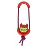 Pet Life ® Sling-Away Treat Dispensing Launcher with Natural Jute, Squeak Rubberized Dog Toy