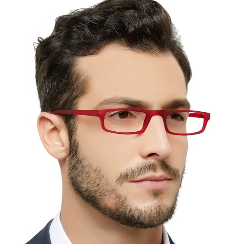 OCCI CHIARI Womens Reading Glasses TR90 Reader For Men 1.0 1.25 1.5 1.75 2.0 2.25 2.5 2.75 3.0 3.5 4.0 5.0 6.0 (Red,225)