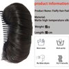 3 PCS Invisible Fluffy Hair Pad Synthetic False Hair Clip Bump Up Combs Clips for Women Lady Girls Black and Brown DIY Styling Insert Hair Pad Hair Accessories