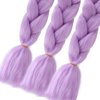 Jumbo Braids Box Braids Braiding Hair Extensions For Braiding Kanekalon Color Extensions for Braids,3 Pcs,24" Purple.