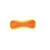 DURAFORCE-Durable Woven Fiber-Bone-Squeakers-Multiple Layers. Made Durable, Strong & Tough. Interactive Play Dog Toy (Tug, Toss & Fetch). Machine Washable and It Floats. (Junior, Orange Tiger 2 Pack)