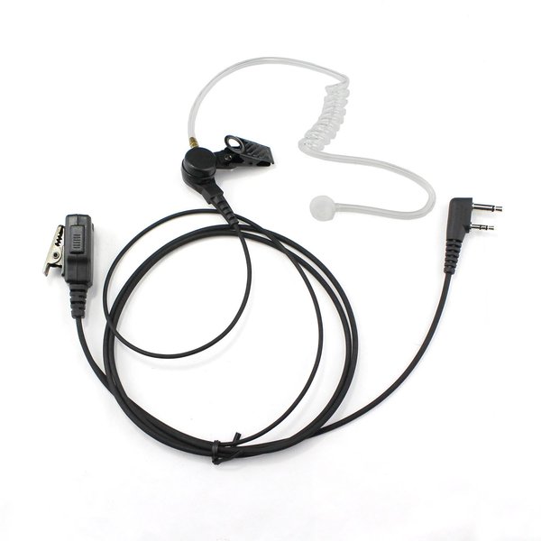GoodQbuy Surveillance Covert Acoustic Tube Earpiece Headset is Compatible with Icom 2 PIN Walkie Talkie Radio F3G F4G F11 F11S F14 F14S F21 F21S F24 F24S