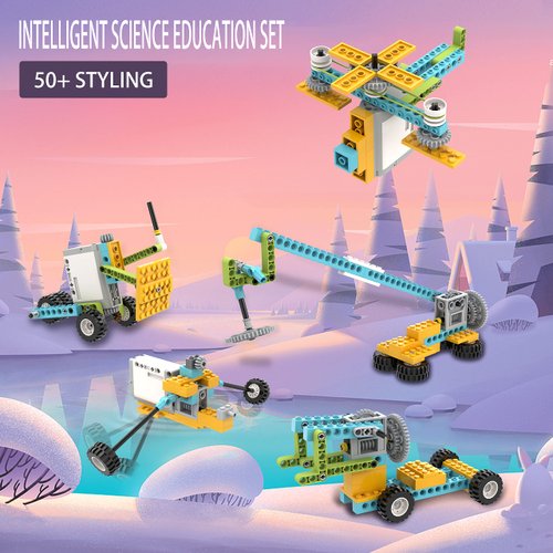 JBBRO Creator 107-piece Bricks Electric Building Blocks Set Educational Toys for Kids Great Gift for 6+ Year Old Boys Create 50+ Customized Models Toy Building Set Science kit Creative Construction