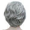 Lydell Women's Short Curly Wavy Wig Synthetic Hair Full Wig 6 inches (51 Silver Grey)