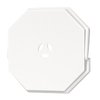 Vinyl Siding Mounting Blocks, Siding Mounting Kit, 130110006001 Octagon Mounting Block, Siding Mounting Plate for 1/2 inch Lap Double and 4 inch Height Siding, White
