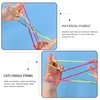 SAFIGLE 20 Pcs String Flip Rope Cats Cradle Game Cats in The Cradle Colourful Finger Rope Elastic Fitness Game Hand Game Educational Stretch Rope Cat Games Elastic Band Child Cloth Toy