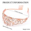 SuPoo Rose Gold Bridal Crown Wedding Tiaras and Crowns for Women Girls Queen Birthday Crown with Combs Crystal Princess Rhinestone Tiara Headband Prom Headpieces Cosplay Hair Accessories for Halloween
