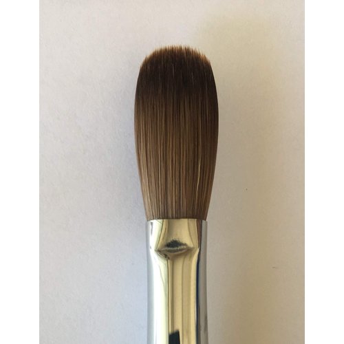 Silver Handle CRIMPED 100% Kolinsky Acrylic Nail Brush (Crimped 14)