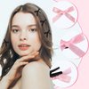 XLSXEXCL 60 Pcs Mini Bowknot Hair Clips for Women Girls Bow Hair Clips Solid Color Hair Ribbon Alligator Clips Barrettes Hair Accessories (Black Pink White)
