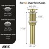 KES Sink Drain Stopper Without Overflow, Pop Up Drain for Bathroom Vessel Sink Brushed Gold 2 Pack, All Metal Rustproof Brass and 304 Stainless Steel, S2008D-BZ-P2