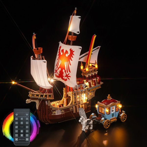 Hilighting Upgraded Led Light Kit for LEGO Triwizard Tournament: The Arrival Building Set, RC Version Compatible with LEGO 76440 (Model Not Included)