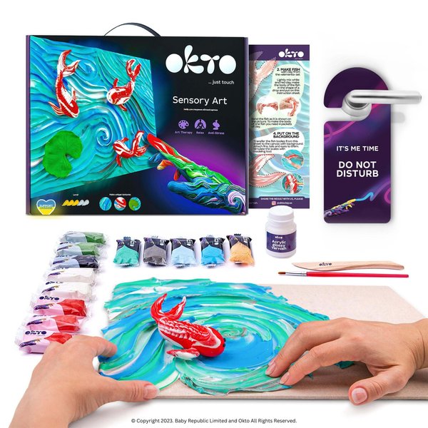 OKTO Oktoclay Koi Carps Foam Paint Set, 10002, Multi-Colour, One Size