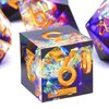 Resin dice Set, Dungeons and Dragons polyhedral DND dice Set, Suitable for Role-Playing Game RPG Explorer Magic: The Gathering Pioneer Game DND dice Set (7 Pieces)