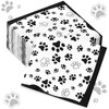 100 Pieces Paw Print Napkins 2 Layers Paw Print Party Supplies Farm Animal Party Napkins for Animal Themed Birthday Party Western Party Baby Shower, 5 x 5 Inch