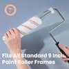 Mister Rui 9 Inch Microfiber Roller Covers 3-Pack, 3/8" Nap Sleeves for Walls & Ceilings, Reusable Paint Rollers for Smooth Finish