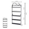 ERYTLLY Organizer Wall Mounted Rack, Holder ,Stand, Rectangle Storage Organizer, Salon Nail Polish Shelf Organizer (Black- 1 Pack)