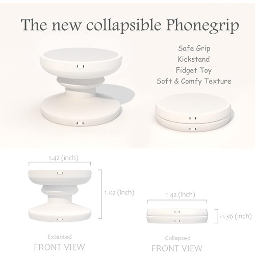 RWSEFK 3 Pack Universal Cell Phone Stand Compatible with Socket for Grip & Holder Rotation -Sparkling Love Pink Marble