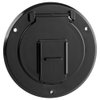 Halotronics RV 4 1/4-inch Round Electrical Cable Hatch for 30 Amp Cords (Black)