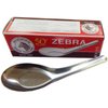 Zebra Thai Chinese Asian Stainless Steel Rice Soup Spoon (12 Pack), Silver