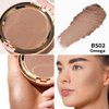 Oulac Matte Bronzer Powder Face Makeup with Mirror - Natural SunKissed Bronzer Look,Highly Pigmented Cream Bronzer, Long Lasting Glow, Easy to Blend, Vegan & Cruelty-Free BS02