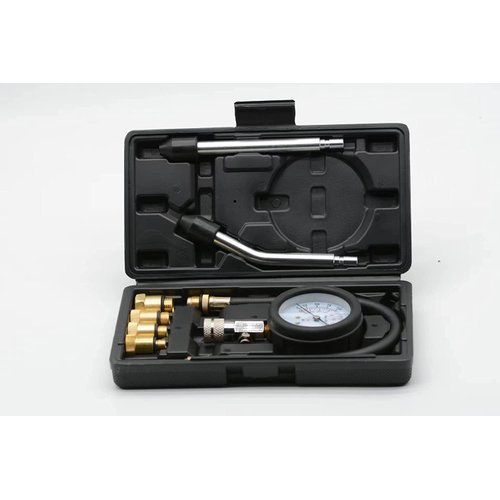 ZJERYL GULL 8PCS Compression Tester, Engine Compression Tester kit Professional Petrol Gas Engine Cylinder Pressure Gauge 0-300 PSI Automotive Tool for Motorcycle Car Truck (Plastic Black)