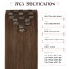 Hair Extensions Real Human Hair Clip in, Chocolate Brown 16 Inch 7pcs 120g, MAXITA Clip in Hair Extensions Real Human Hair Remy Thick Straight Natural Hair Extensions for Woman