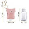LDIWEE Hand Sanitizer Holder, 3 Pack Mini Hand Sanitizer Bulk Holder, Portable Squeeze Bottles 2oz with Leather Case Keychain