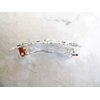 Generic Small pair of antique silver or rose gold crystal hair clip clamp (Crystal option: No crystals, Primary color: Silver)